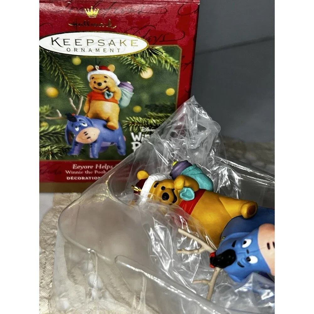 Vtg Hallmark Eeyore Helps Out Winnie the Pooh Collection 2001 Keepsake Ornament